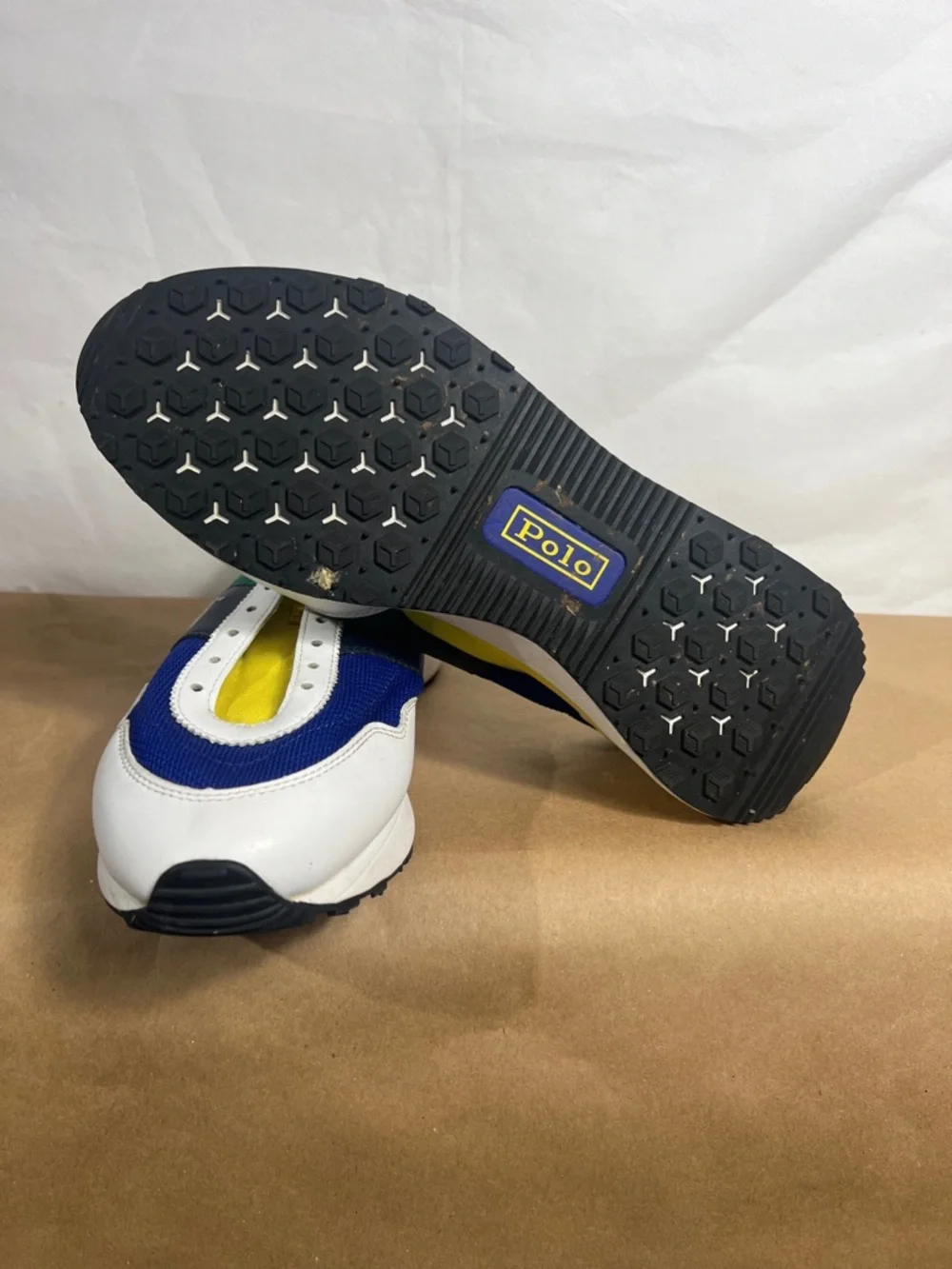 Men's Multicolor Athletic Slip-On Sneakers - White/Blue/Green/Red/Yellow - Picture 7 of 7